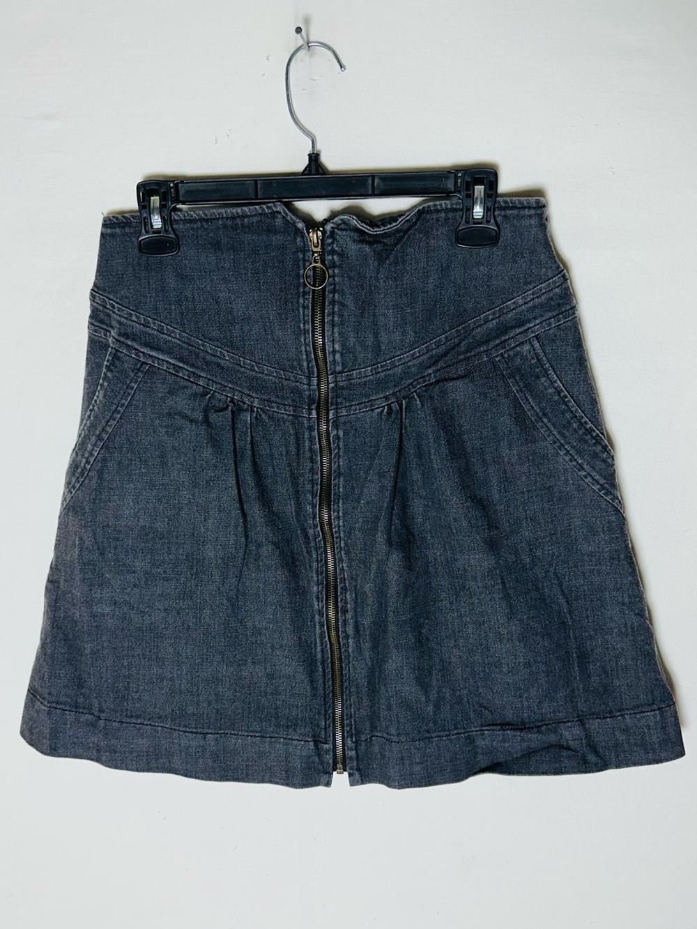 Vintage Y2K Bodybag By Jude Grey Denim Full Zip Skirt Indie Boho Grunge M